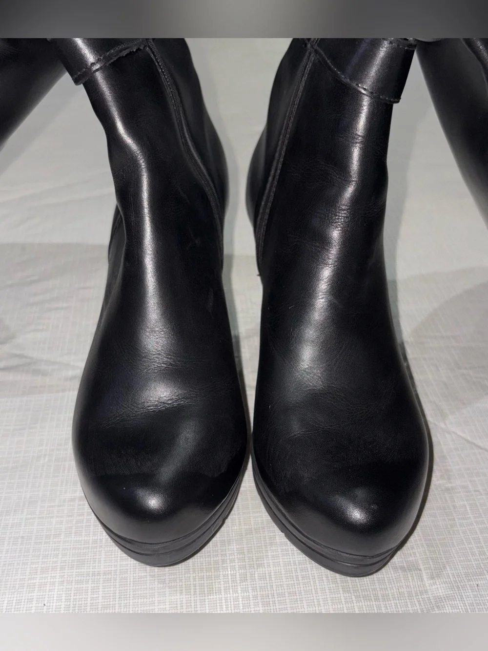 La Canadienne New Sz 6 M Black Knee High Heeled Platform Boots Canada